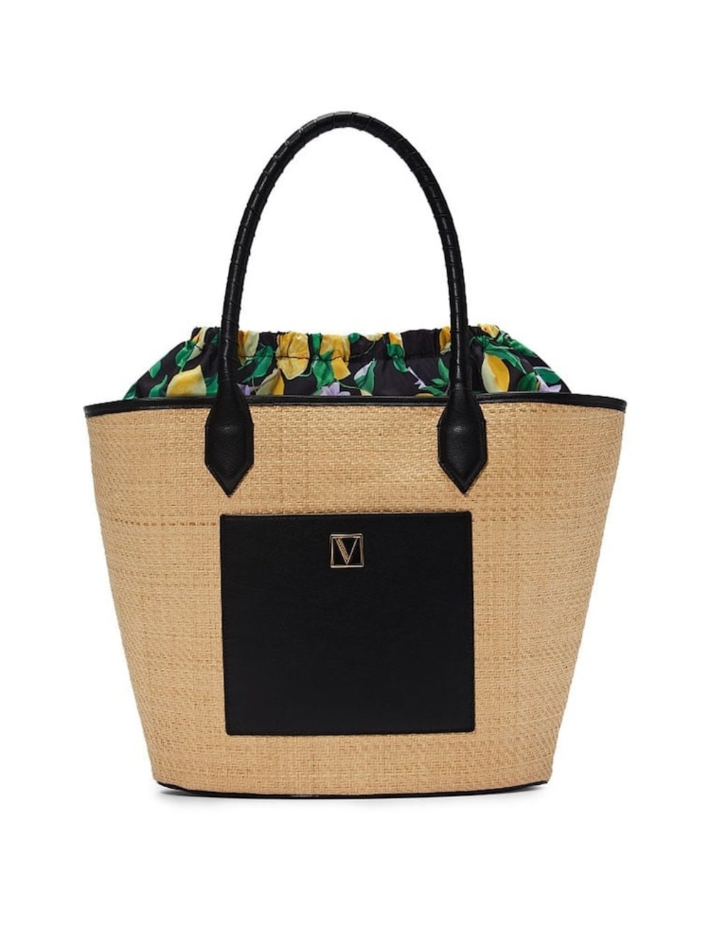 Victoria Secret Secret Lemon Straw Large Tote